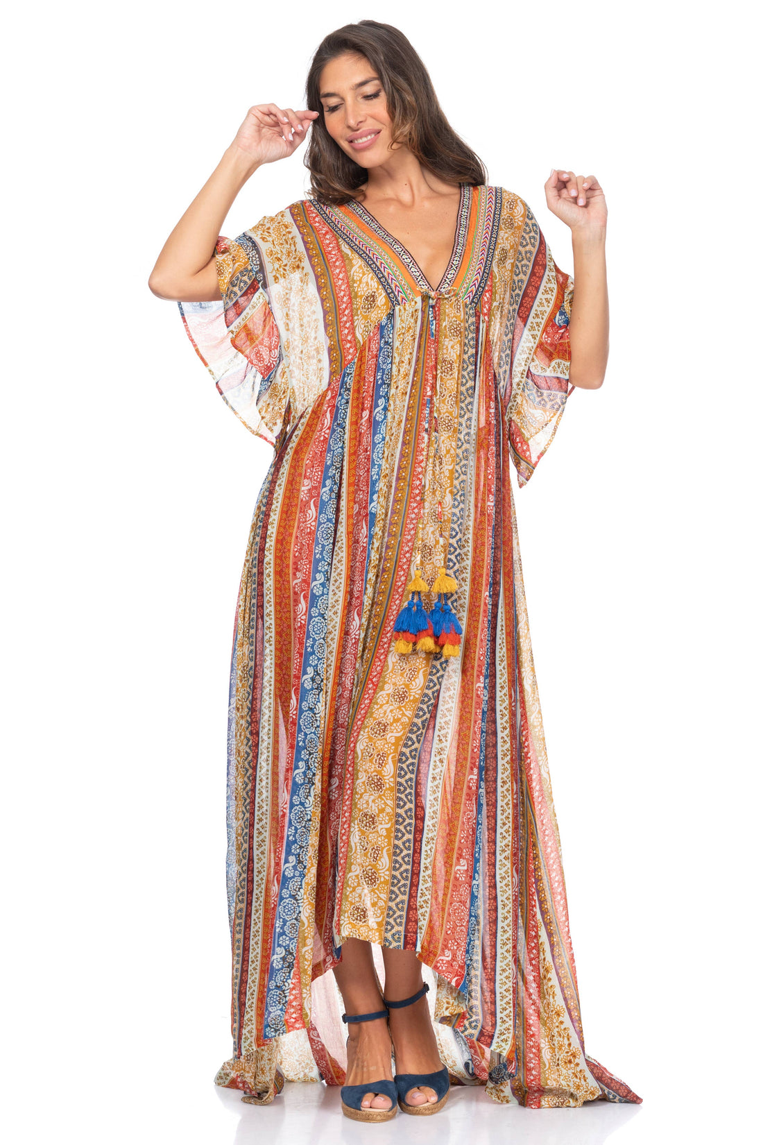 Mursia Multicolor Bohemian Maxi Dress