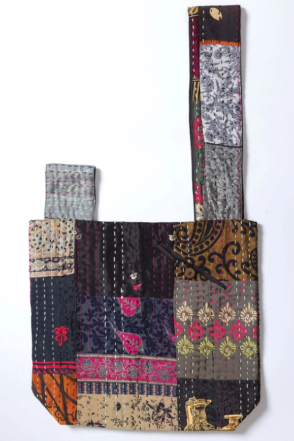 Kantha Silk Jhola Bag