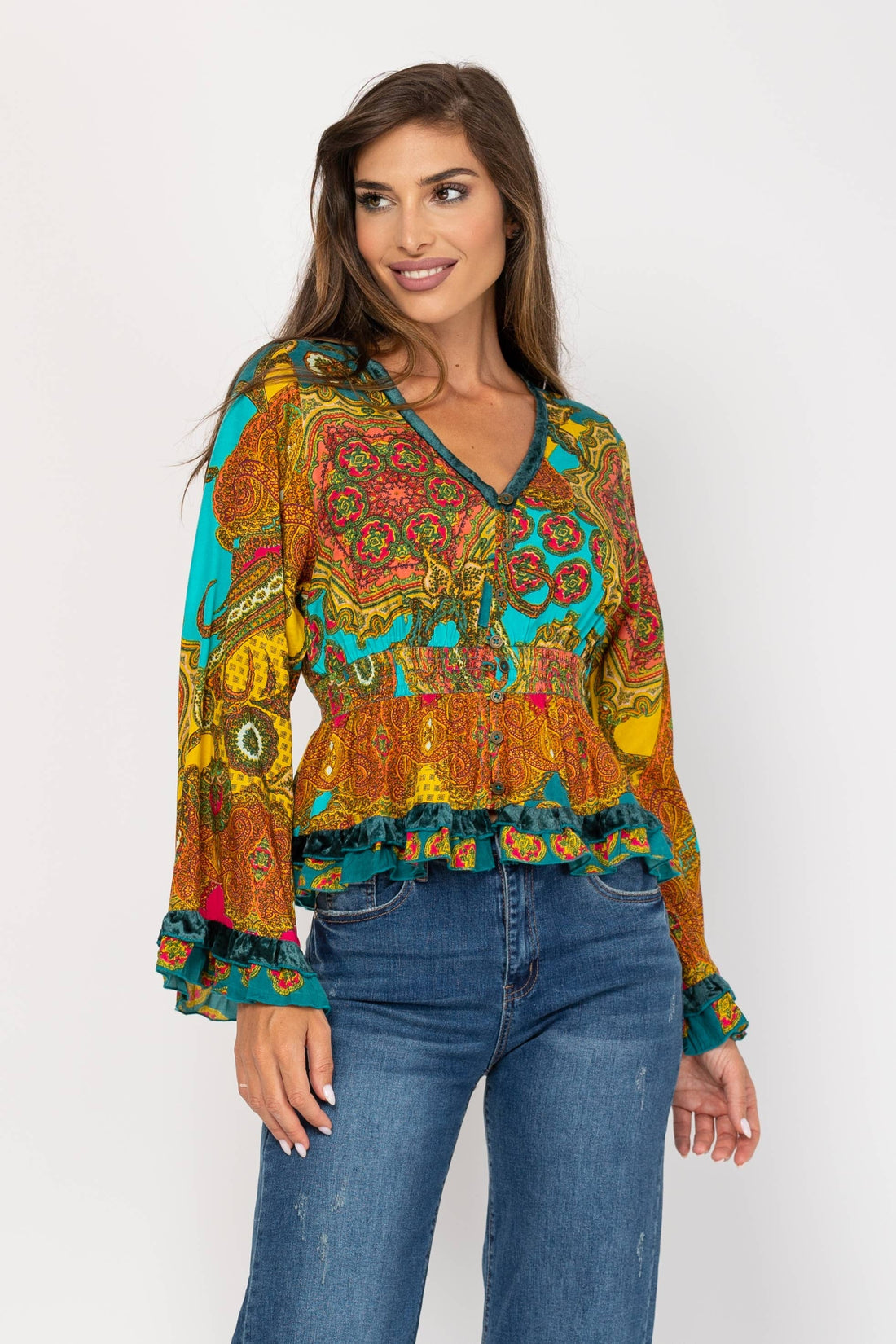 Ocean Printed Blouse