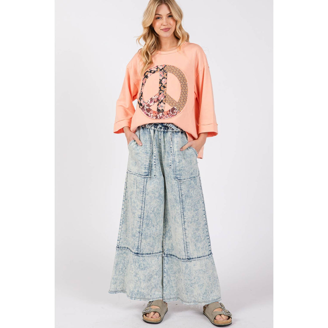 Denim Easy Rider Wide Leg Pants
