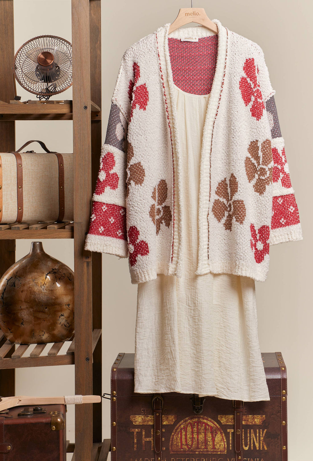 Daisy Oversize Terry Knit Cardigan