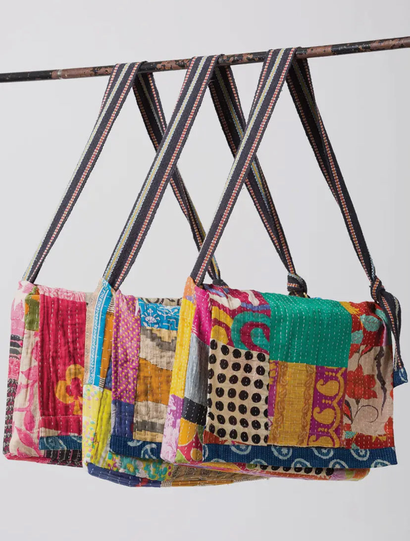 Kantha Messenger Bag