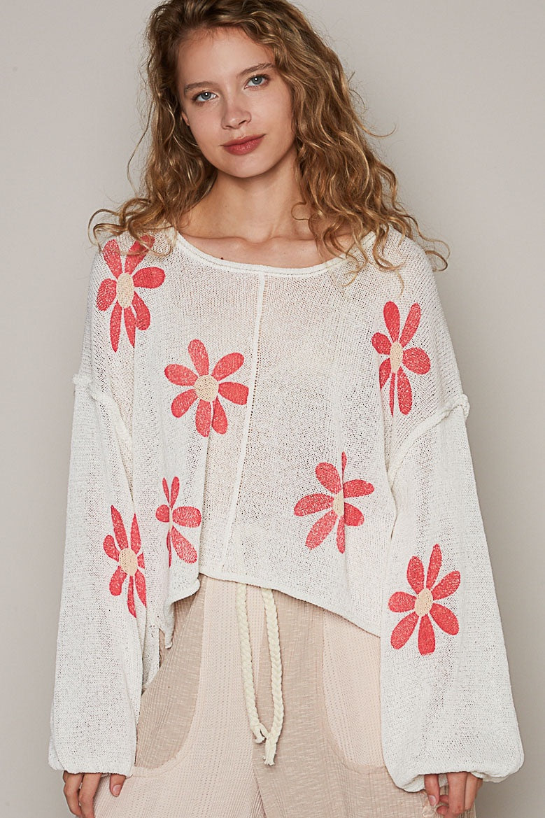 Sardinia Flowers Summer Sweater