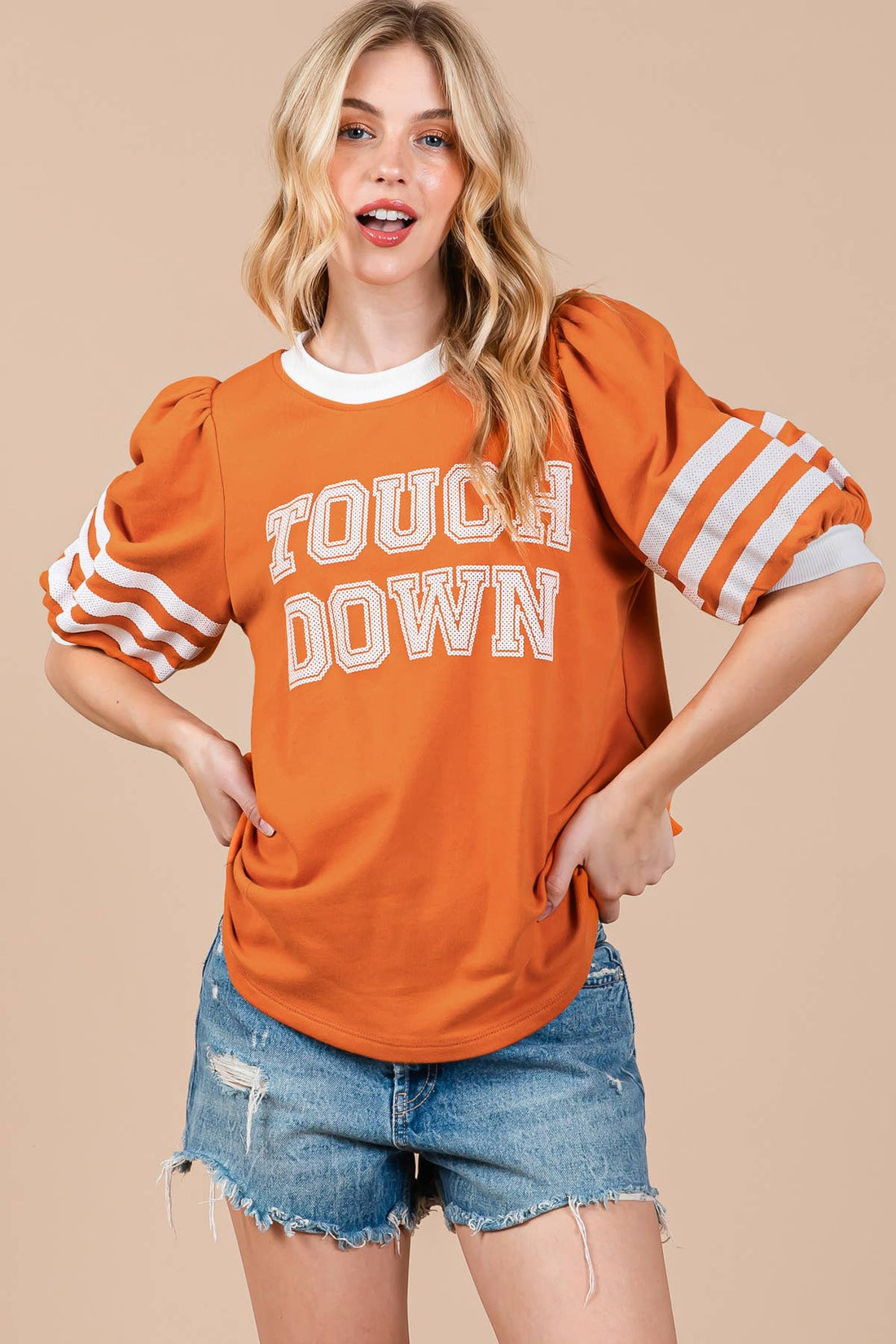 'TOUCH DOWN' Game Day Print Top