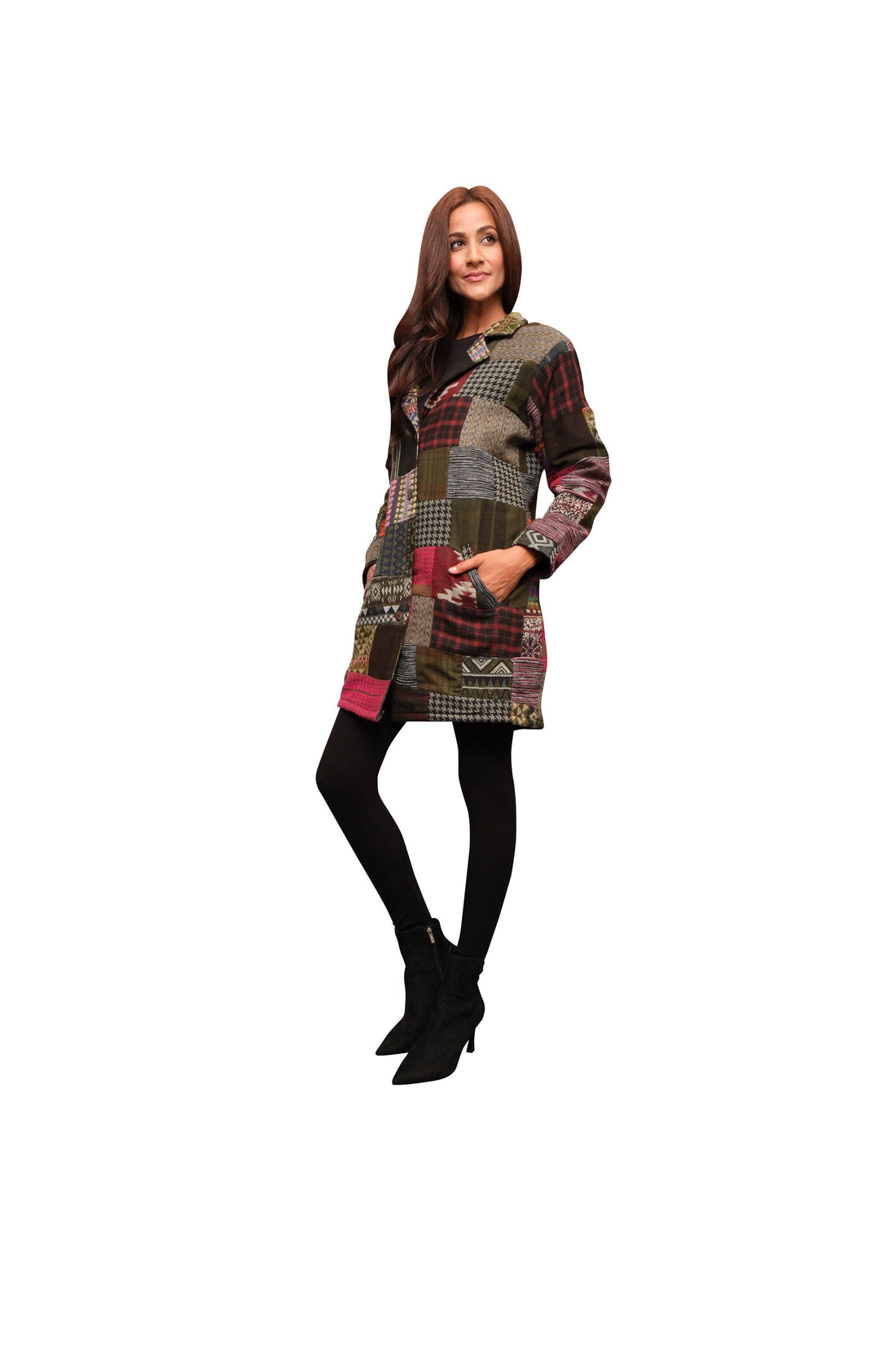 Boho Fleeced Patchwork Jacket